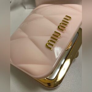 Miu Miu Blush Quilted  compact mirror